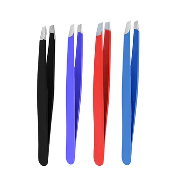 Jully France  Eyebrow Tweezer 9.5 cm Slant Tip - Precision Stainless Steel Grooming Tool for Eyebrow Shaping & Hair Removal (Available in Multiple Colors)